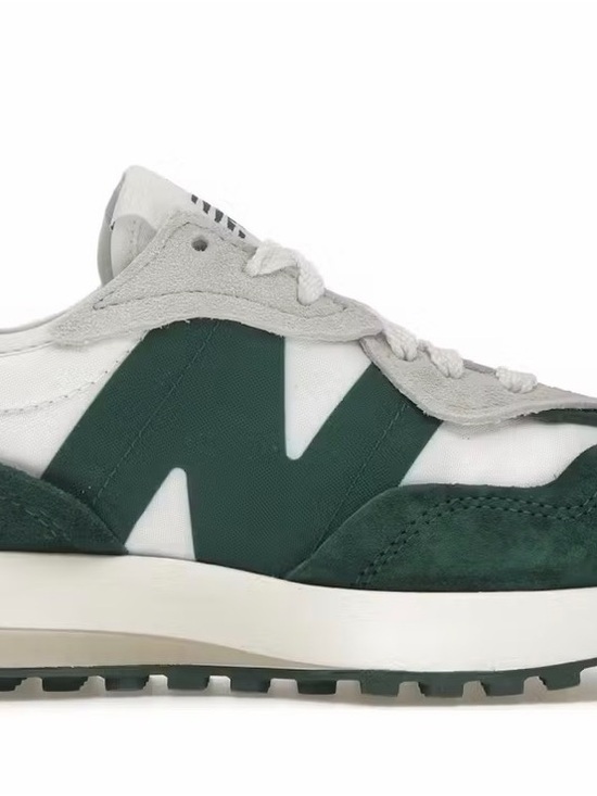 New Balance Shoes - New Balance The Intelligent Choice 327 Forest Green & White Sneakers